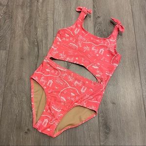 Old Navy Kids One Piece Cut-Out Swimsuit - Kids Size M